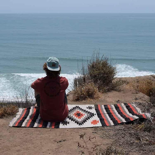 Tan Mexican Diamond Yoga Blanket - One Revolver Surfboards