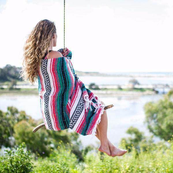 Coral & Sea Green Falsa Yoga Blanket - One Revolver Surfboards