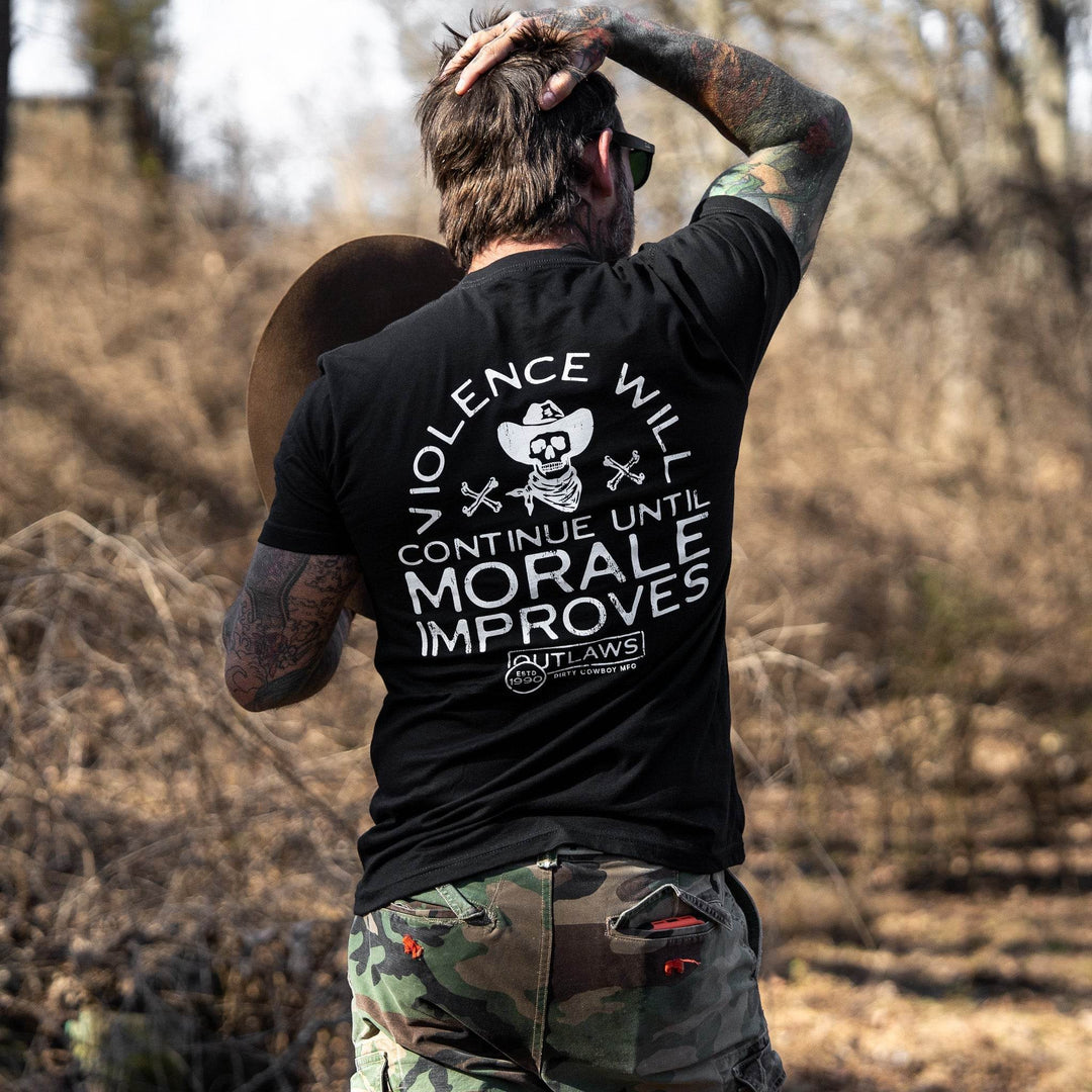 Violence Will Continue Until Morale Improves Men's T-Shirt - One Revolver Surfboards