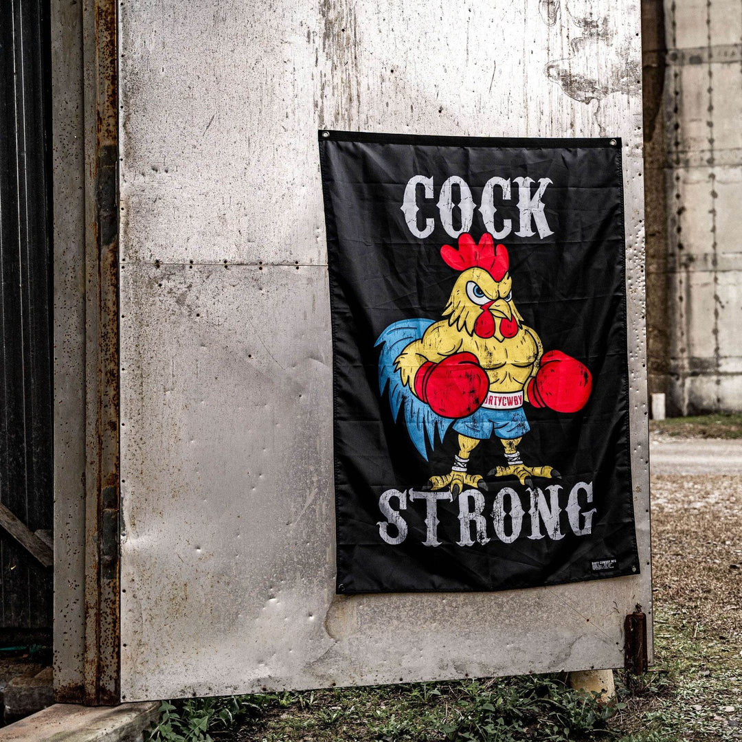 Cock Strong Boxing Chicken 3' X 5' Flag - One Revolver Surfboards