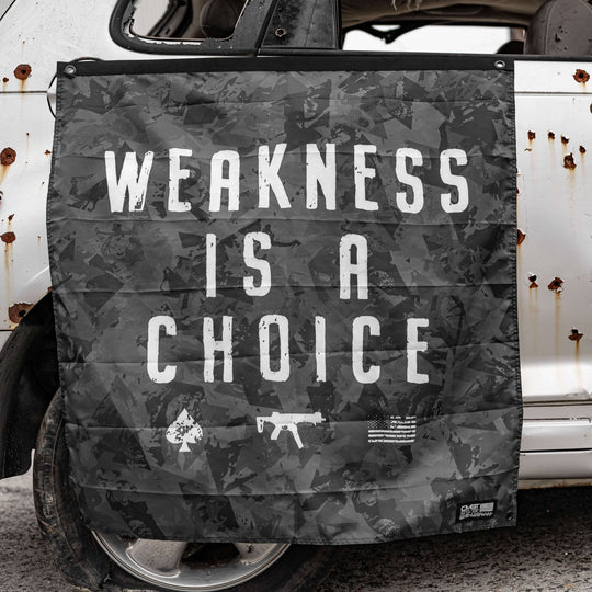 Weakness Is A Choice 3'x3' Camo Flag