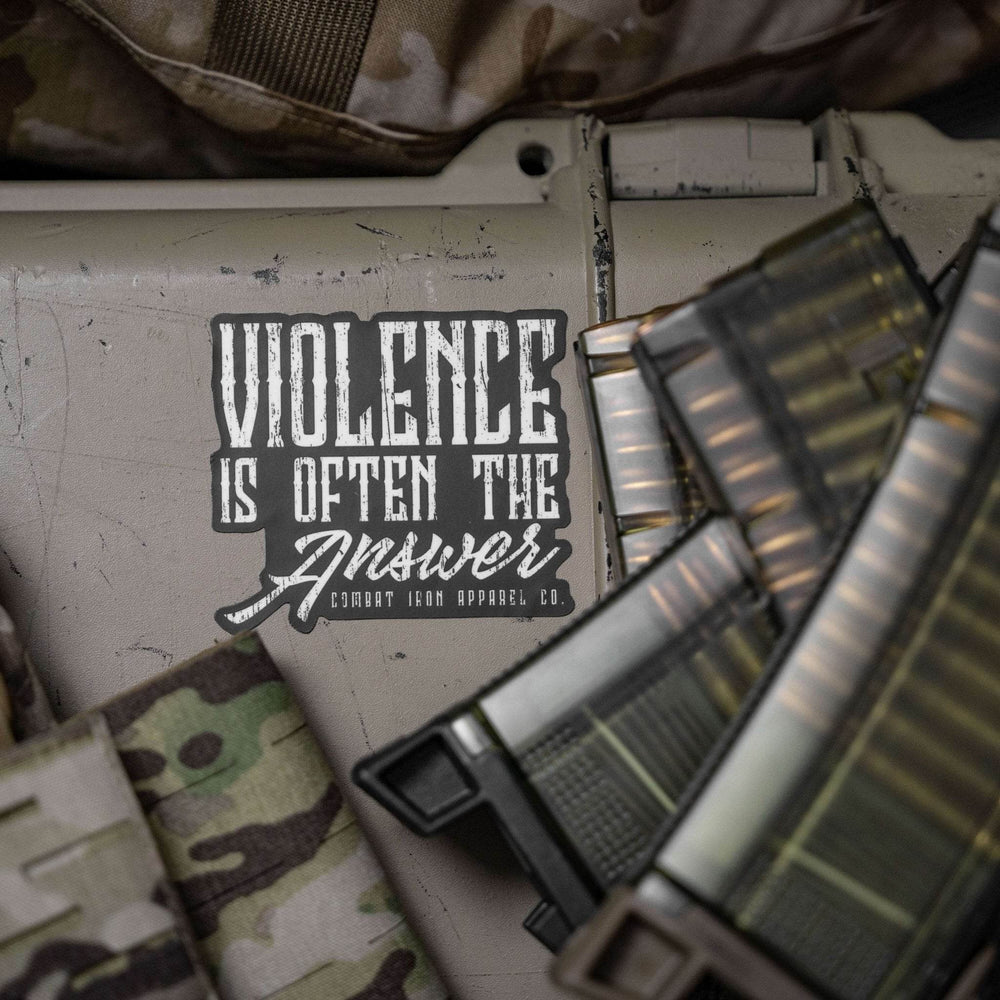 Violence Is Often The Answer Decal Sticker - One Revolver Surfboards