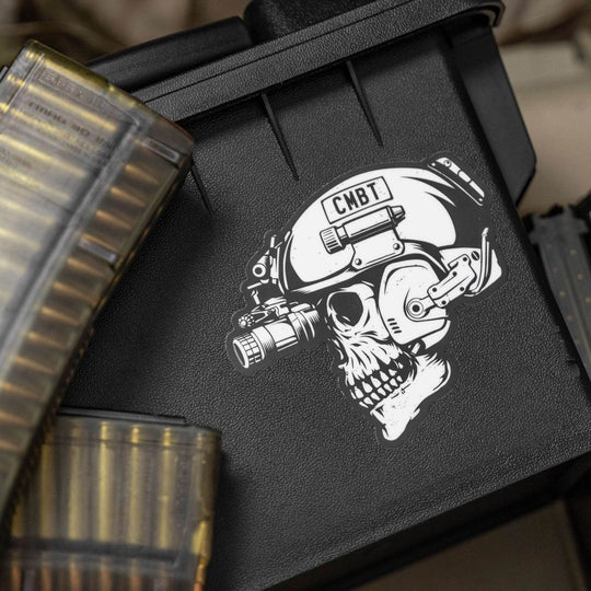 Skull Operator CMBT Decal Sticker - One Revolver Surfboards