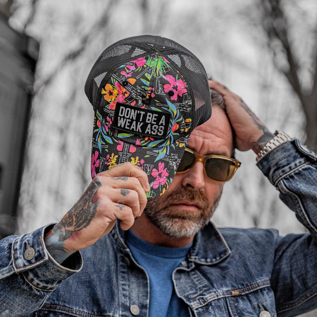Don't Be A Weak Ass Patch Tactical Ripstop Mesh Snapback Hat