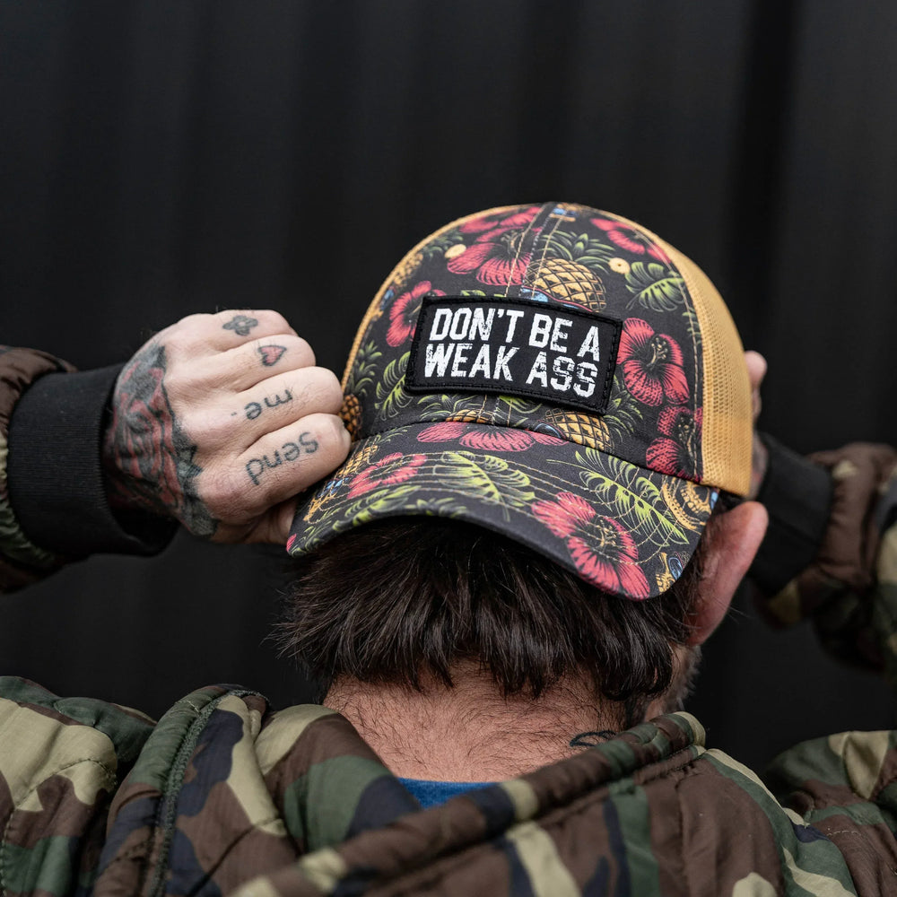 One Revolver Surfboards - Don't Be A Weak Ass Patch Tactical Ripstop Mesh Snapback Hat HEADWEAR