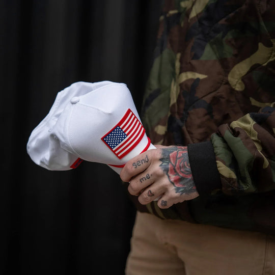 One Revolver Surfboards - American Flag Patch Weekender Performance Snapback Hat WEEKENDER MESH SNAPBACK