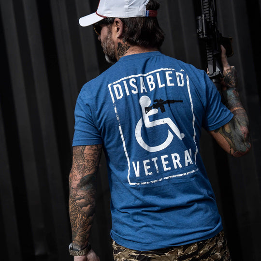 Disabled Veteran Handicap Men's T-Shirt - One Revolver Surfboards