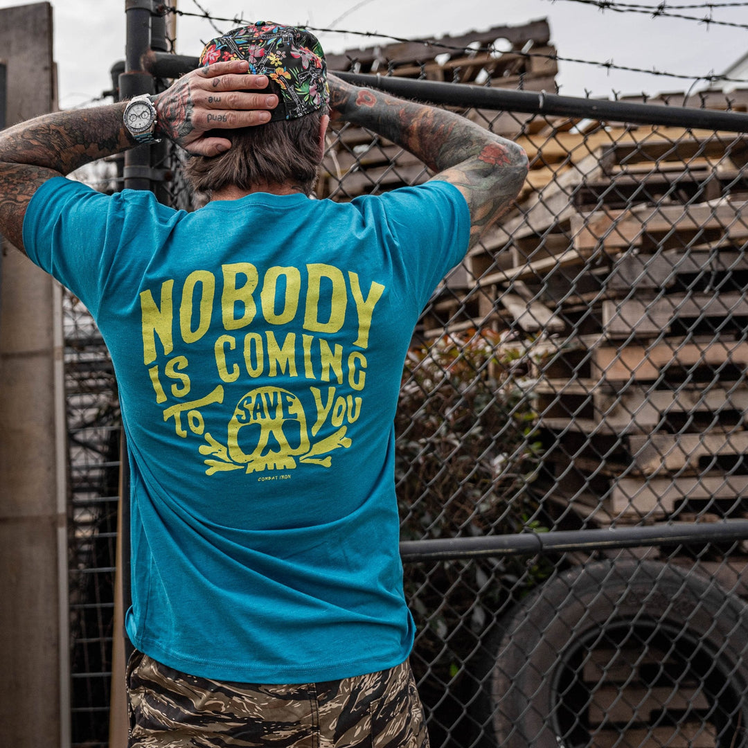 Nobody Is Coming To Save You Skull Men's T-Shirt