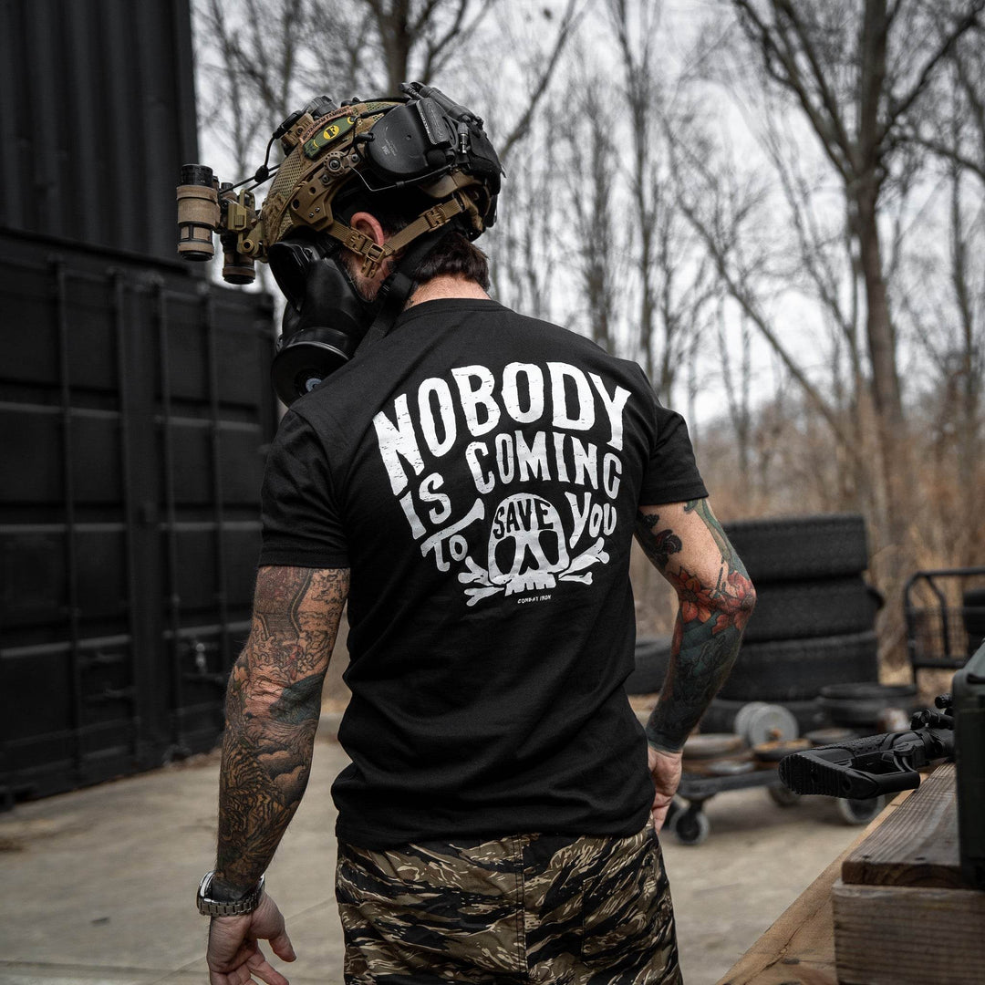 Nobody Is Coming To Save You Skull Men's T-Shirt - One Revolver Surfboards