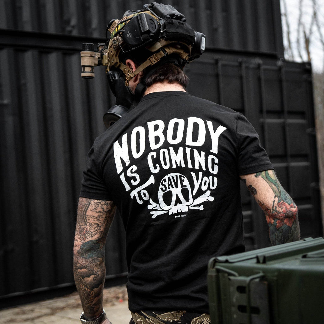 Nobody Is Coming To Save You Skull Men's T-Shirt - One Revolver Surfboards
