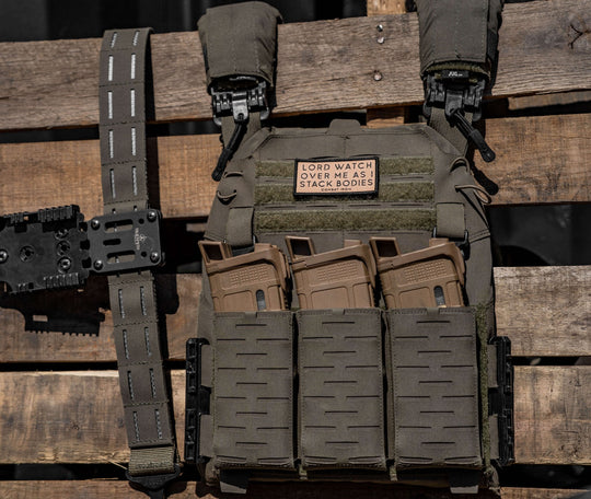 Lord Watch Over Me As I Stack Bodies Soft Velcro Patch