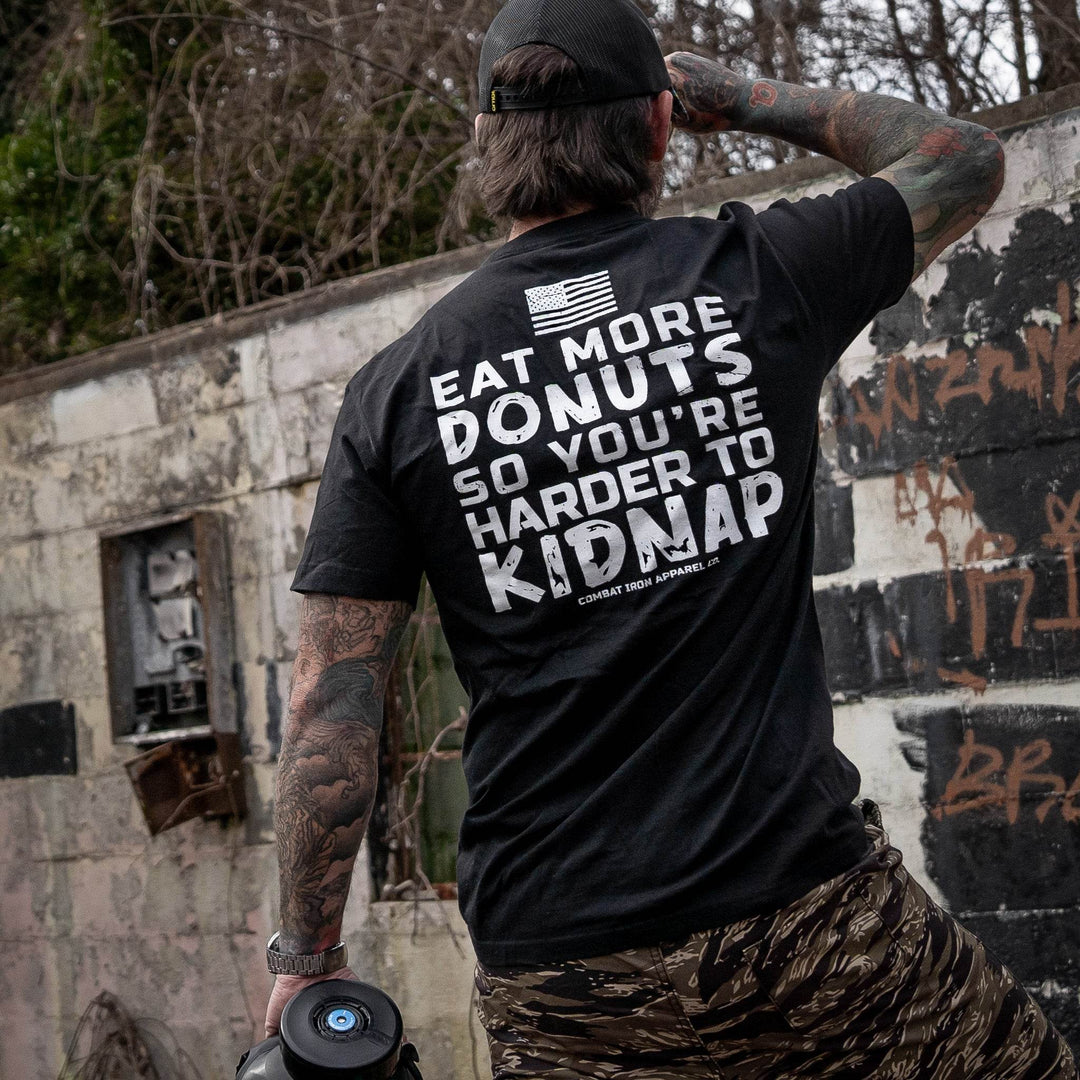 Eat More Donuts So You're Harder To Kidnap Men's T-Shirt - One Revolver Surfboards