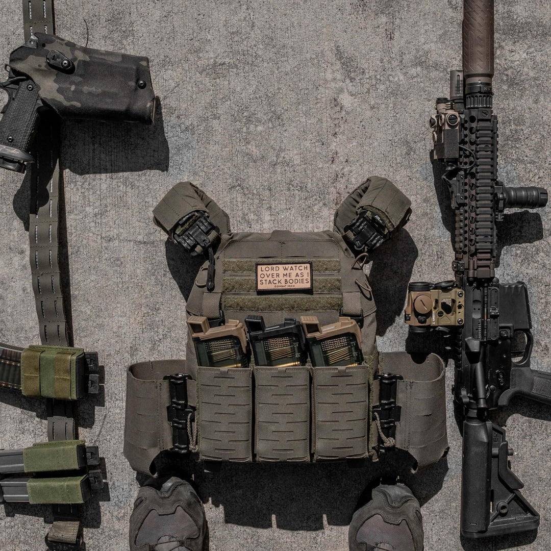 Lord Watch Over Me As I Stack Bodies Soft Velcro Patch