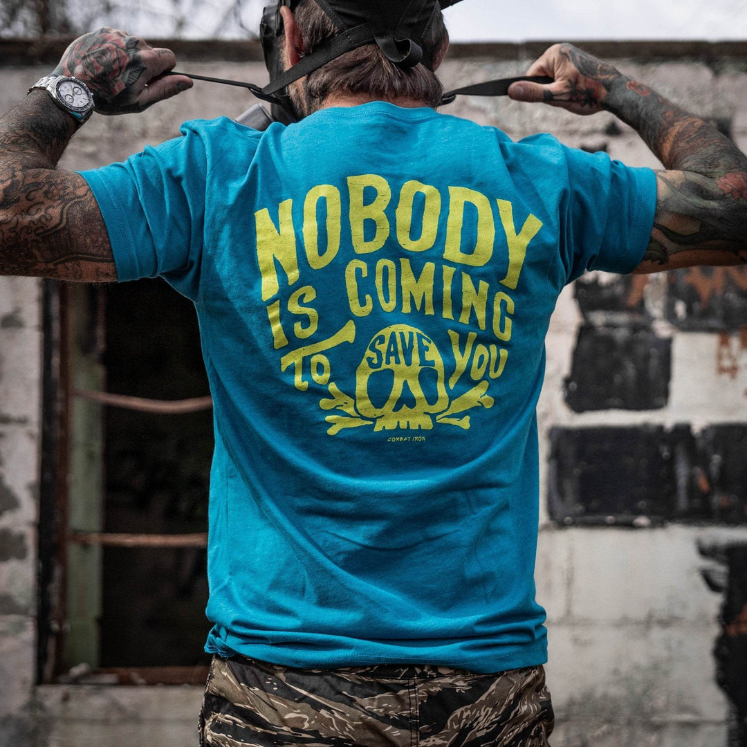 Nobody Is Coming To Save You Skull Men's T-Shirt - One Revolver Surfboards