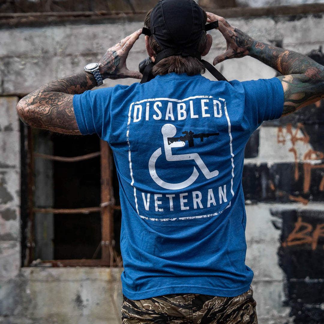 Disabled Veteran Handicap Men's T-Shirt - One Revolver Surfboards
