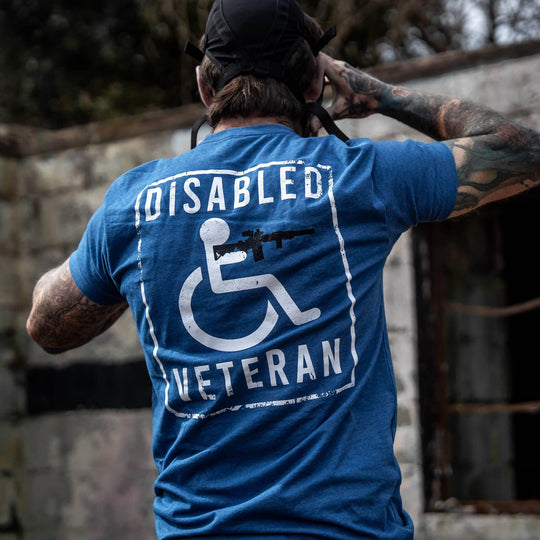 Disabled Veteran Handicap Men's T-Shirt - One Revolver Surfboards