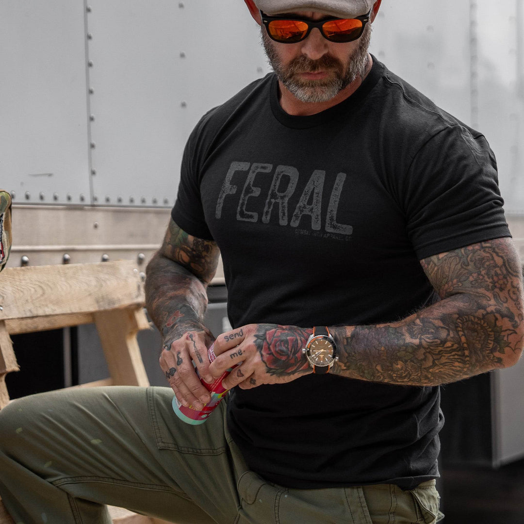 Feral Distressed Men's T-Shirt - One Revolver Surfboards