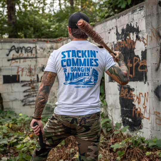 Stackin' Commies & Bangin' Mommies Men's T-Shirt - One Revolver Surfboards