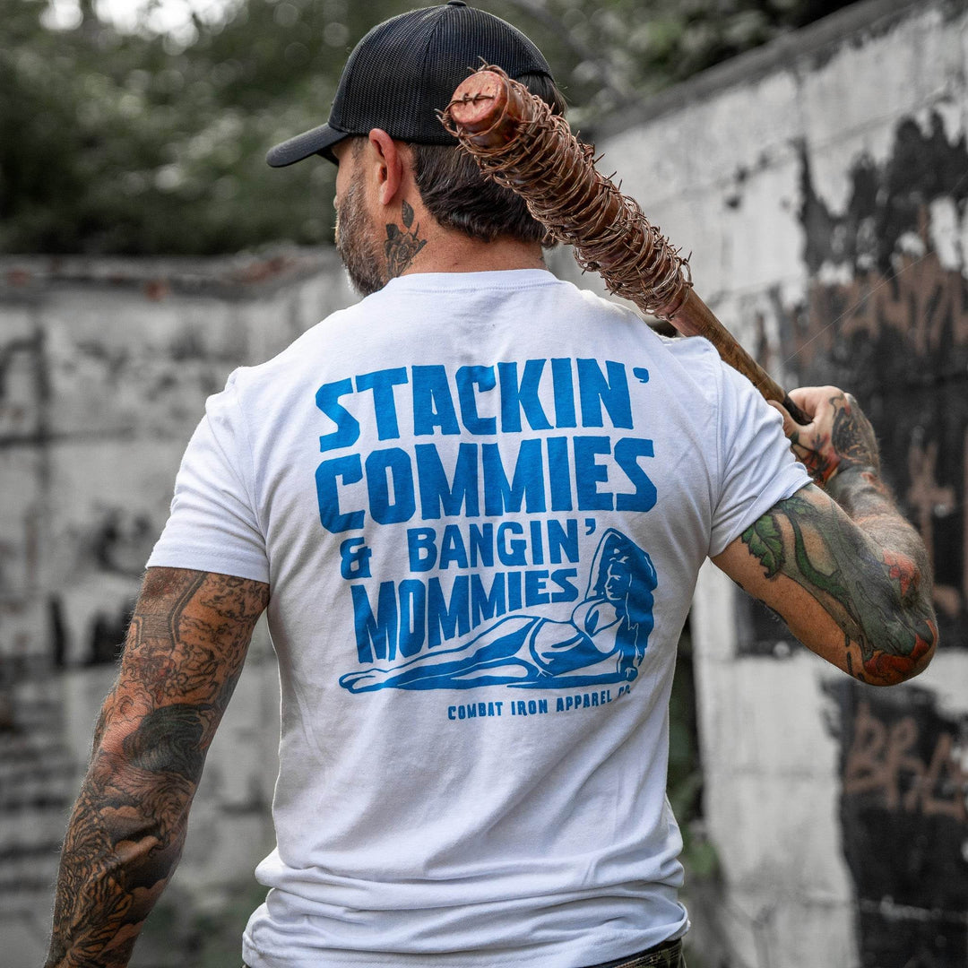 Stackin' Commies & Bangin' Mommies Men's T-Shirt - One Revolver Surfboards