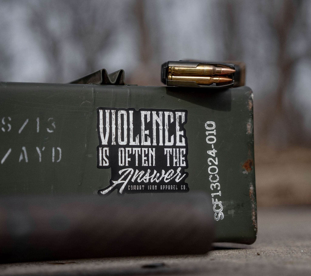Violence Is Often The Answer Decal Sticker - One Revolver Surfboards
