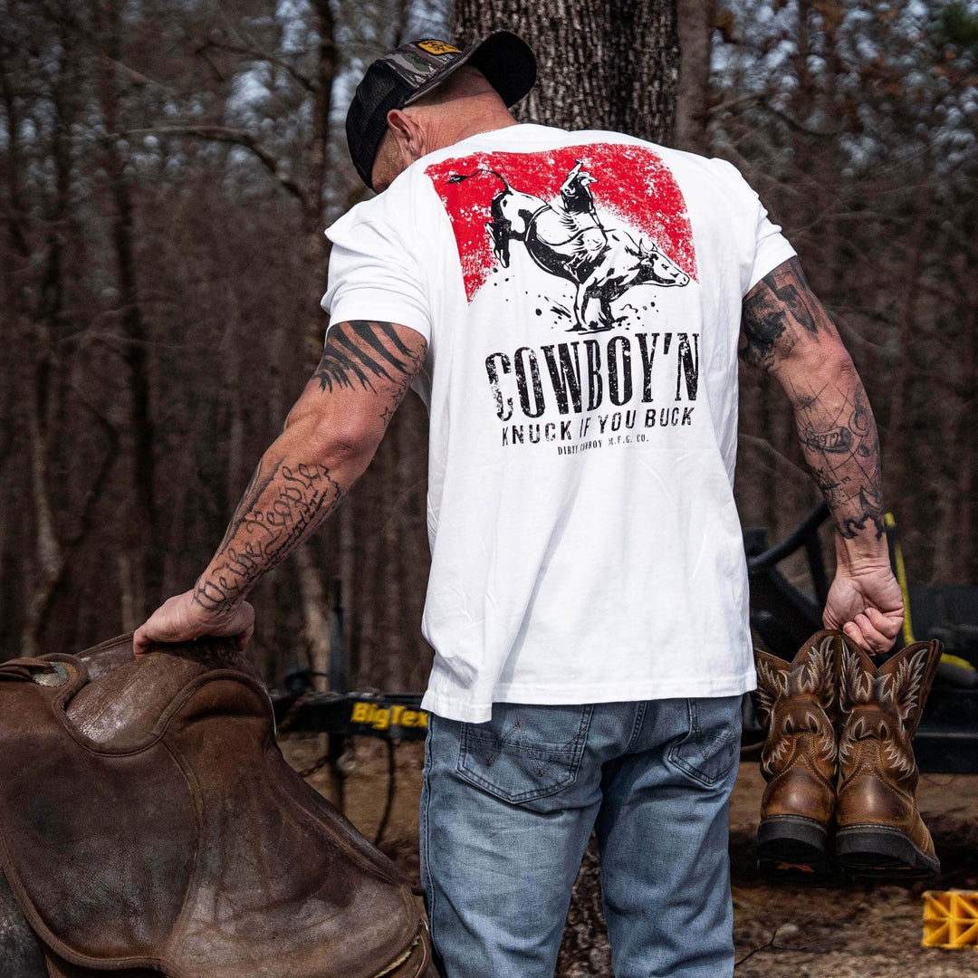 Cowboy'n | Knuck If You Buck Men's T-Shirt - One Revolver Surfboards