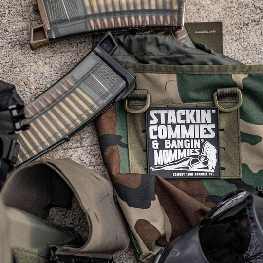 Stackin' Commies & Bangin' Mommies PVC Patch - One Revolver Surfboards