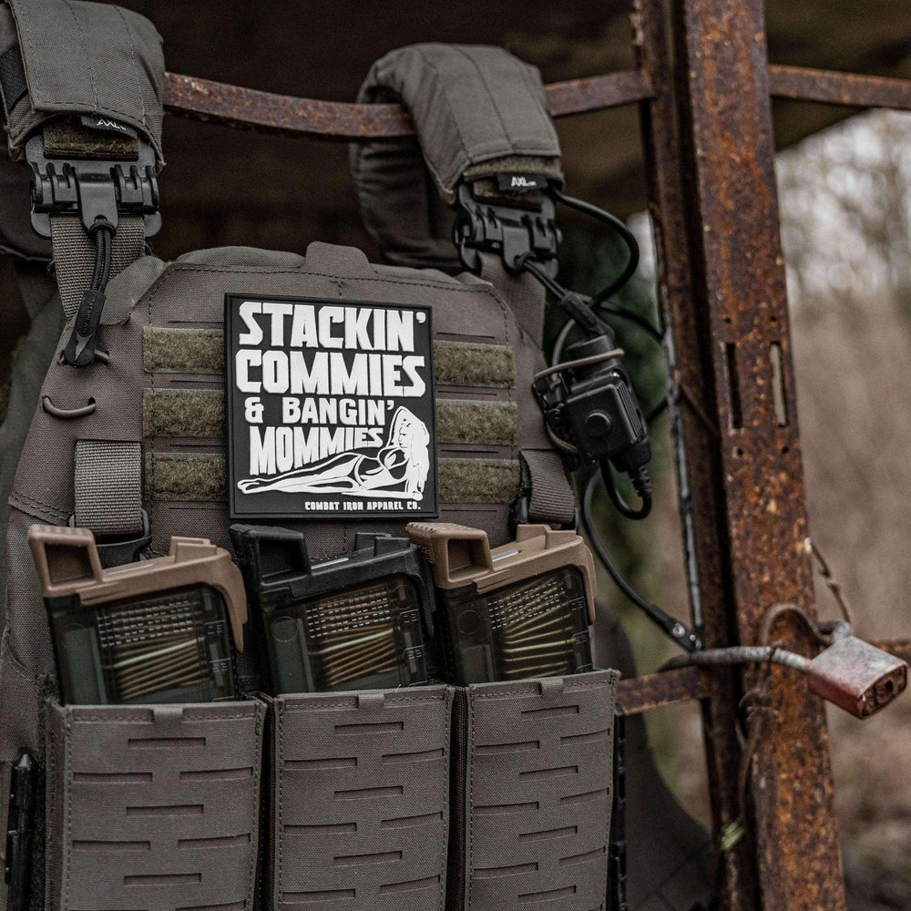 One Revolver Surfboards - Stackin' Commies & Bangin' Mommies PVC Patch PVC VELCRO PATCH