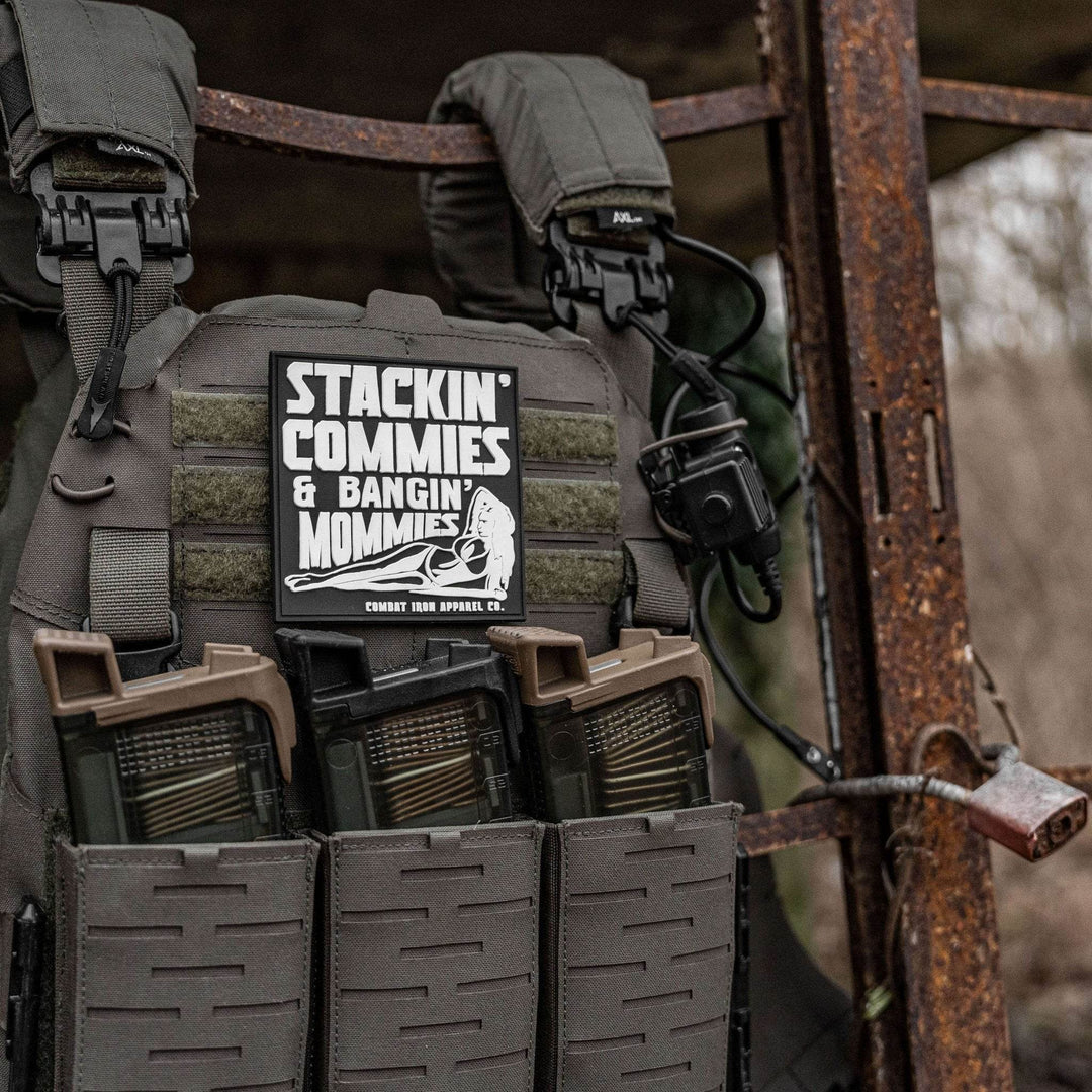 Stackin' Commies & Bangin' Mommies PVC Patch - One Revolver Surfboards