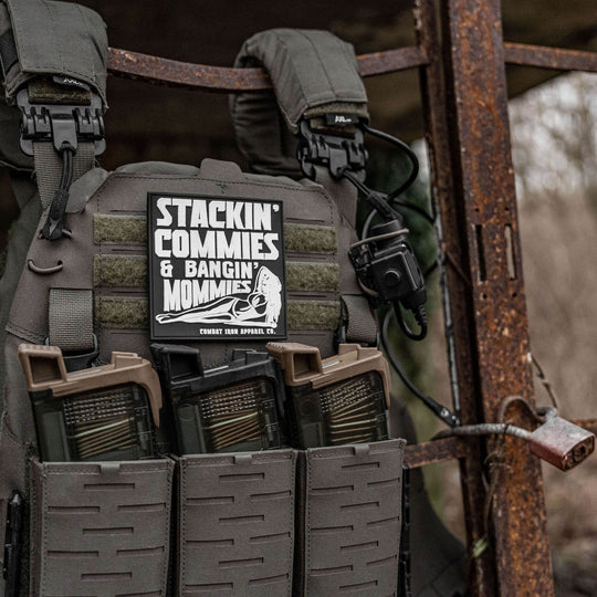 Stackin' Commies & Bangin' Mommies PVC Patch - One Revolver Surfboards
