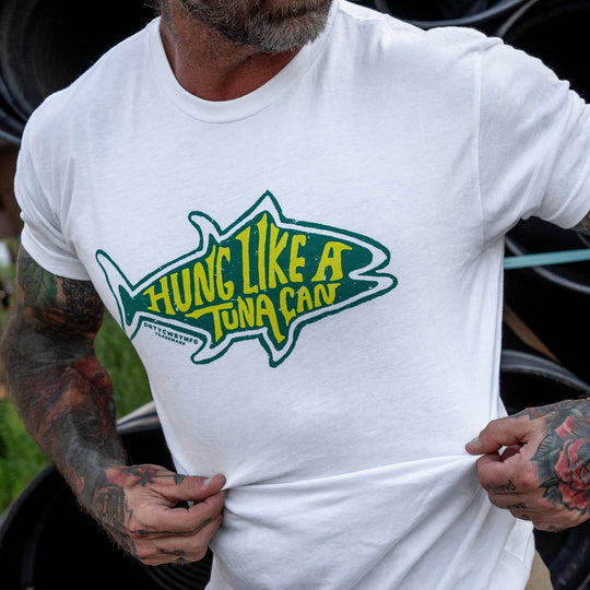 Hung Like A Tuna Can Men's T-Shirt - GRAPHIC T-SHIRT - One Revolver Surfboards