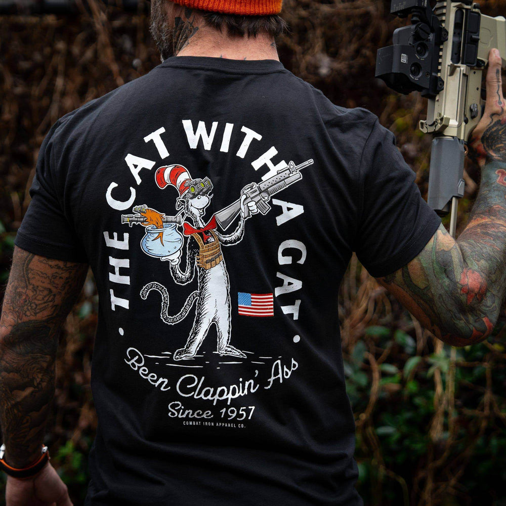 The Cat With A Gat Remix Men's T-Shirt - One Revolver Surfboards