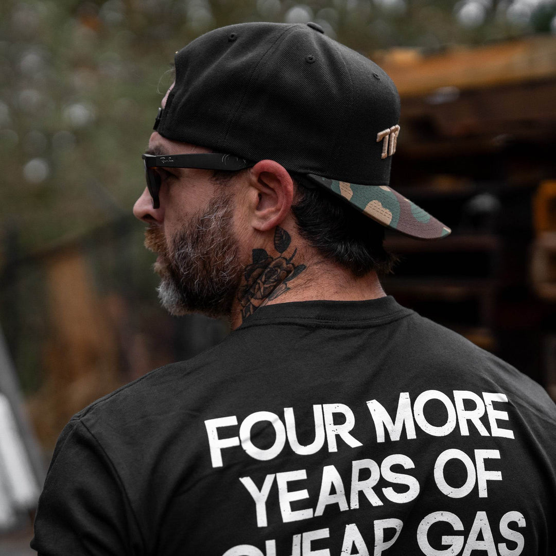 Four More Years Of Cheap Gas & Kicking Ass President Trump Men's T-Shirt - One Revolver Surfboards