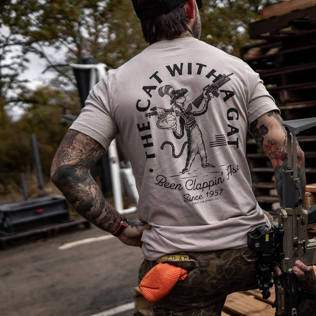 The Cat With A Gat Remix Men's T-Shirt - One Revolver Surfboards