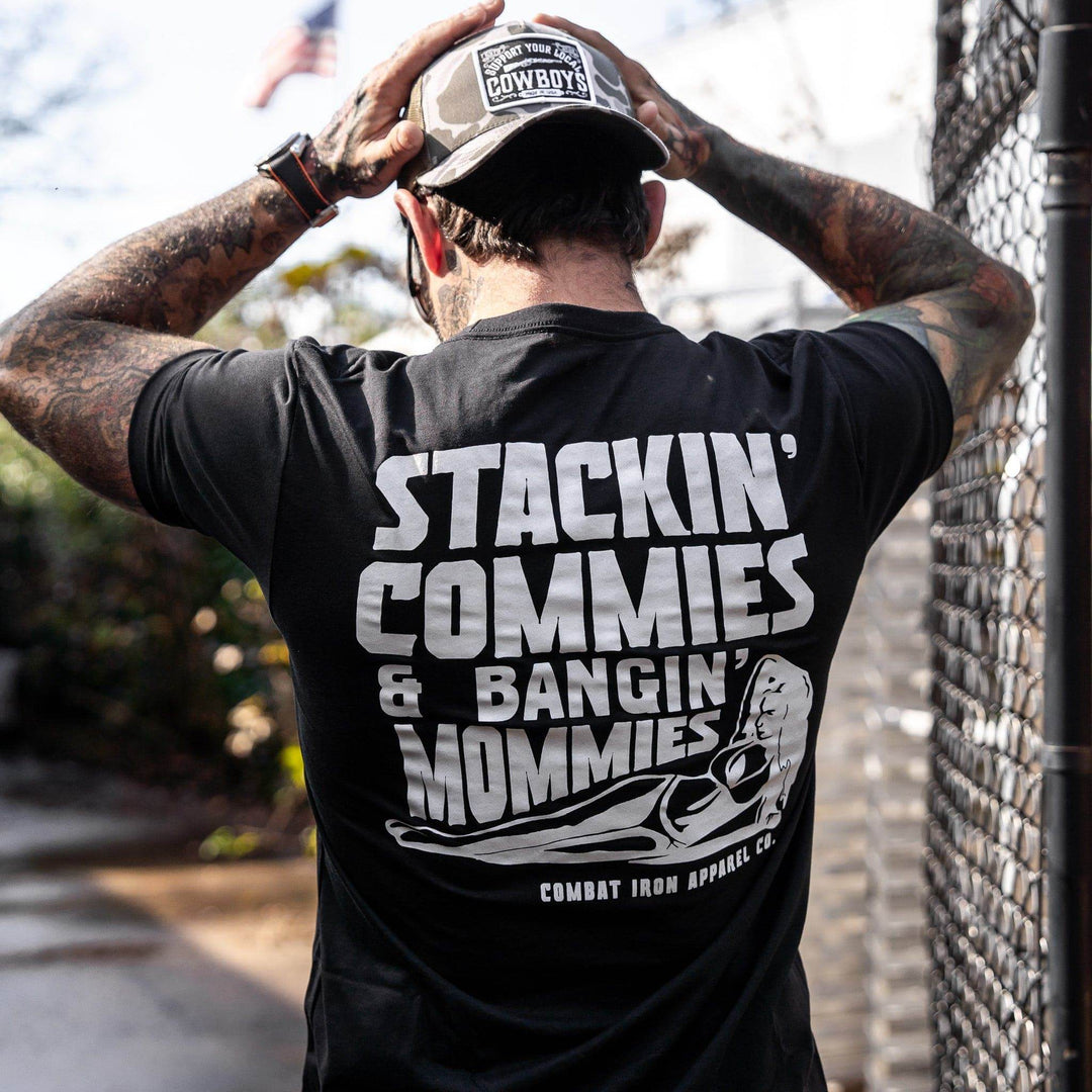 Stackin' Commies & Bangin' Mommies Men's T-Shirt - One Revolver Surfboards