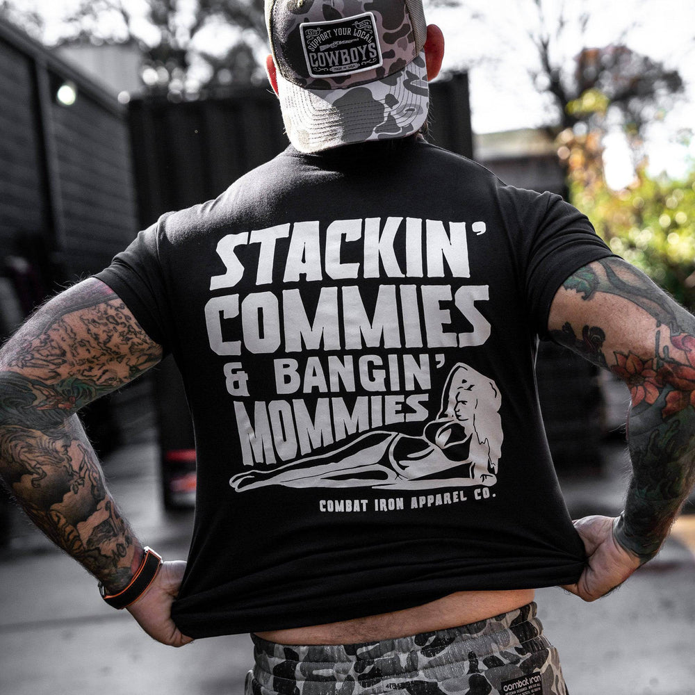 Stackin' Commies & Bangin' Mommies Men's T-Shirt - One Revolver Surfboards