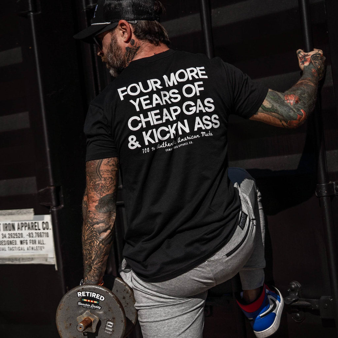 Four More Years Of Cheap Gas & Kicking Ass President Trump Men's T-Shirt - One Revolver Surfboards