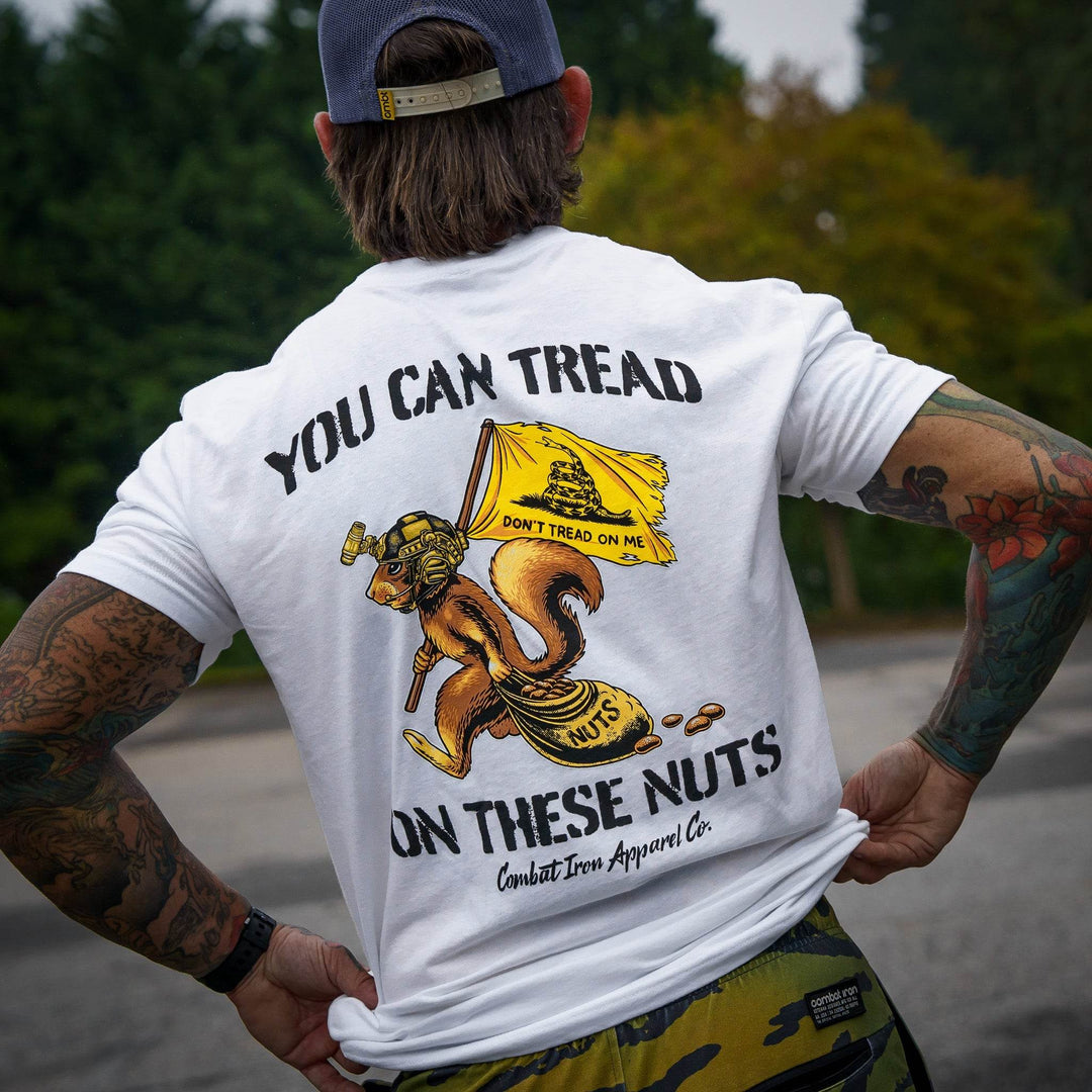 Tread On These Nuts Patriotic Men's T-Shirt - One Revolver Surfboards