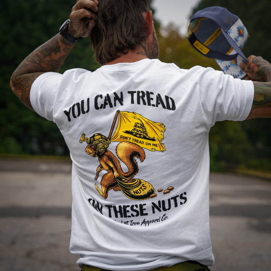 Tread On These Nuts Patriotic Men's T-Shirt - One Revolver Surfboards