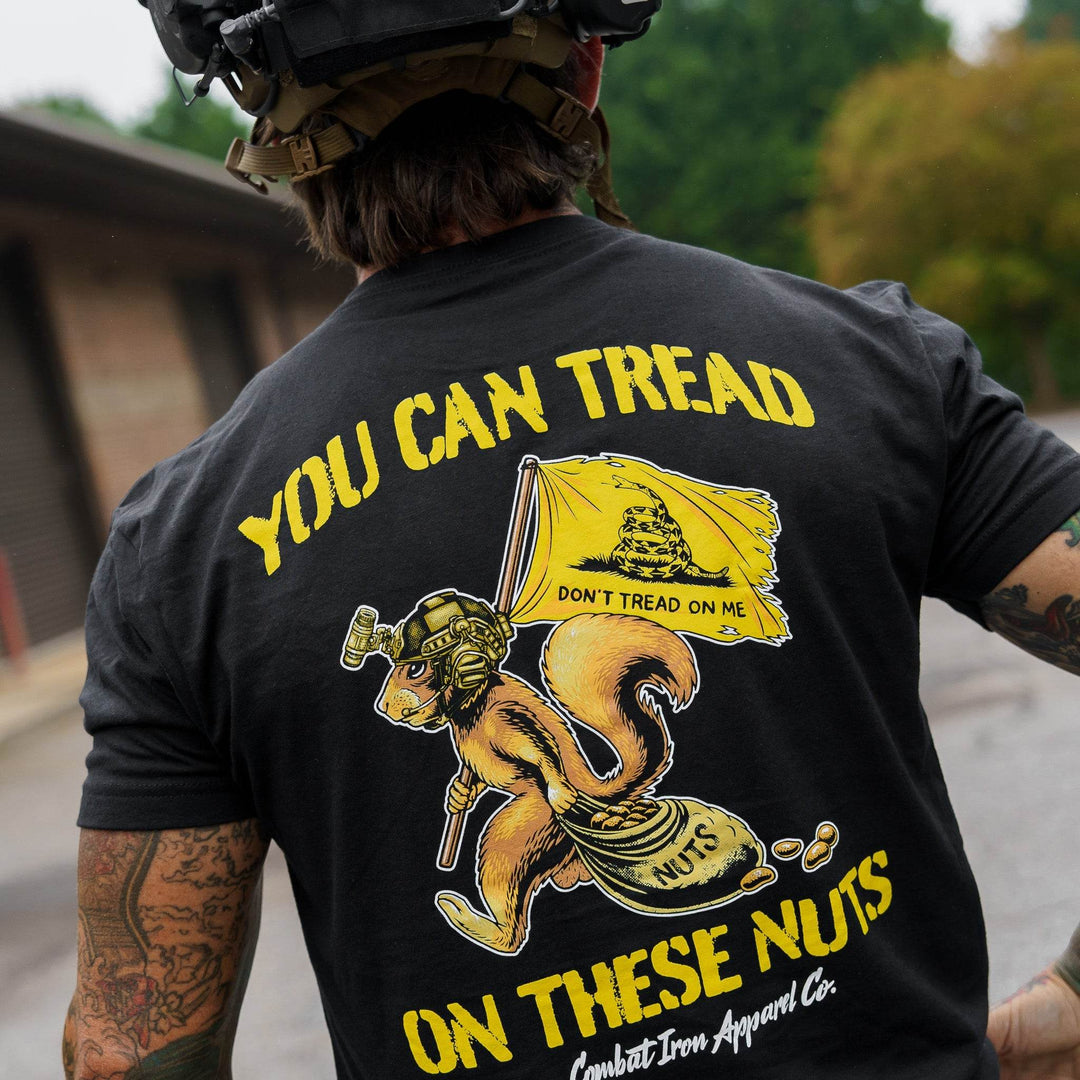 Tread On These Nuts Patriotic Men's T-Shirt - One Revolver Surfboards