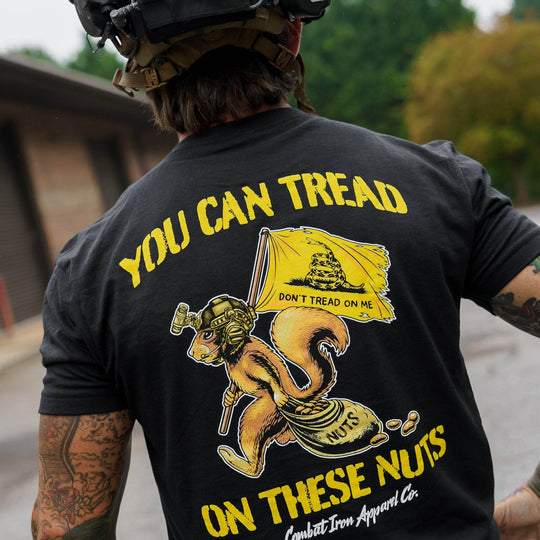 Tread On These Nuts Patriotic Men's T-Shirt - One Revolver Surfboards
