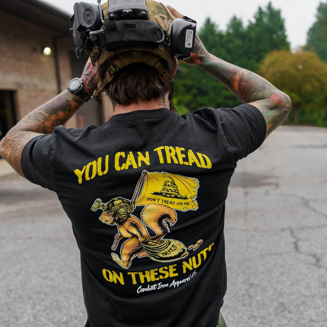 Tread On These Nuts Patriotic Men's T-Shirt - One Revolver Surfboards