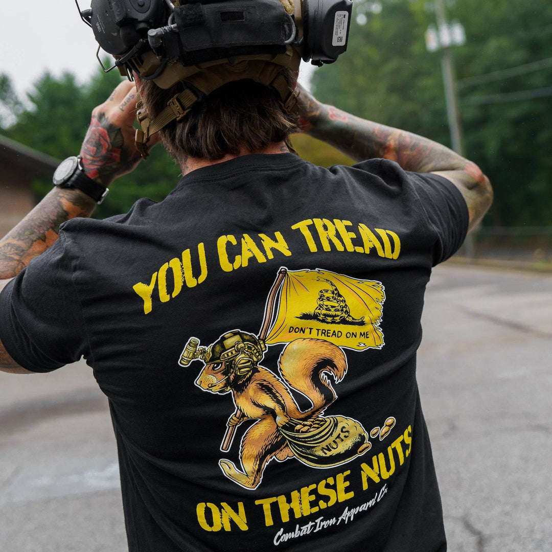 Tread On These Nuts Patriotic Men's T-Shirt - One Revolver Surfboards