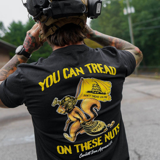 Tread On These Nuts Patriotic Men's T-Shirt - One Revolver Surfboards