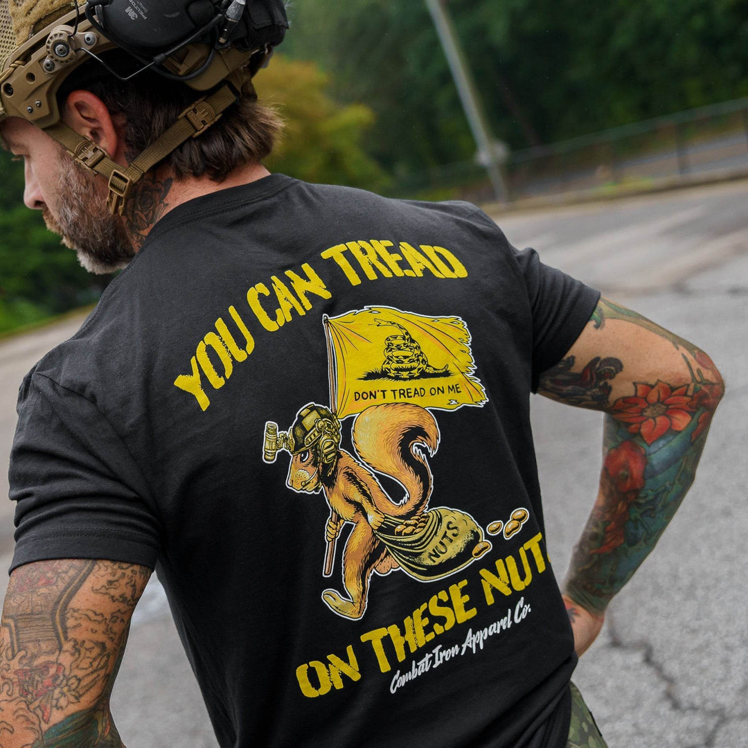 Tread On These Nuts Patriotic Men's T-Shirt - One Revolver Surfboards