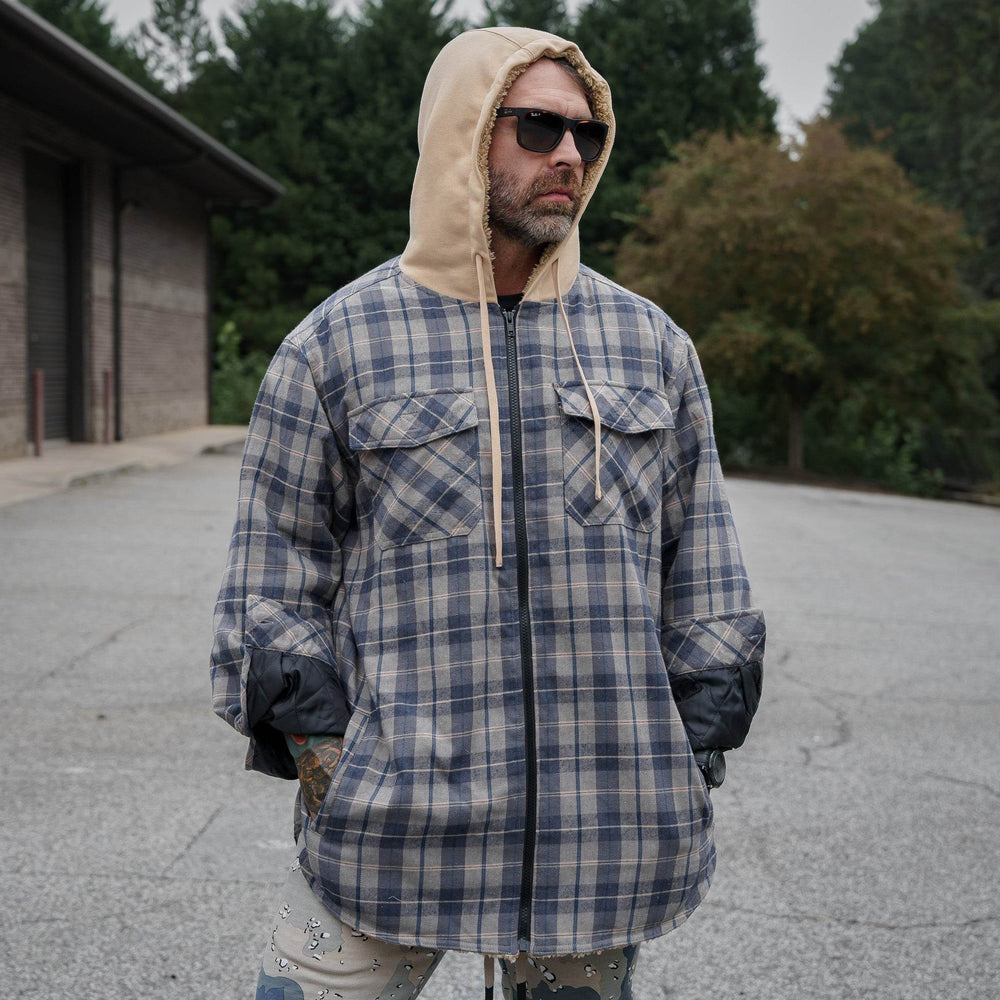 Frontier Zip Flannel with hood - OUTERWEAR | MEN - One Revolver Surfboards
