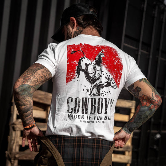 Cowboy'n | Knuck If You Buck Men's T-Shirt - One Revolver Surfboards