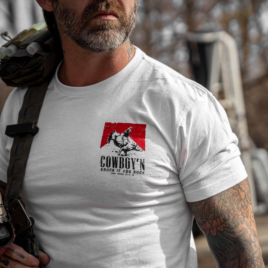 Cowboy'n | Knuck If You Buck Men's T-Shirt - One Revolver Surfboards