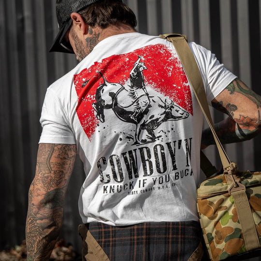 Cowboy'n | Knuck If You Buck Men's T-Shirt - One Revolver Surfboards