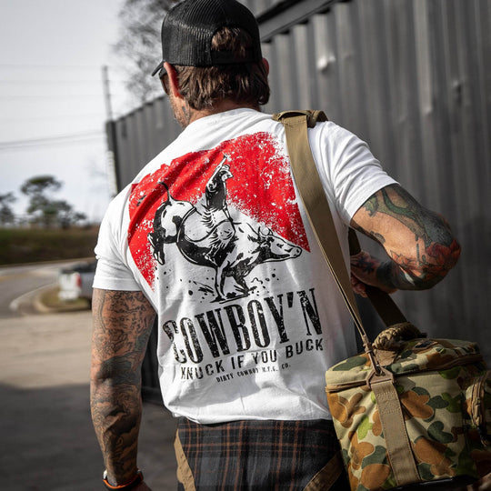 Cowboy'n | Knuck If You Buck Men's T-Shirt - One Revolver Surfboards