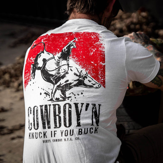 Cowboy'n | Knuck If You Buck Men's T-Shirt - One Revolver Surfboards